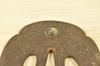 Used Antique Japanese Samurai Sword Iron Tsuba Bird & Firefly Design Yamashiro Nobuie