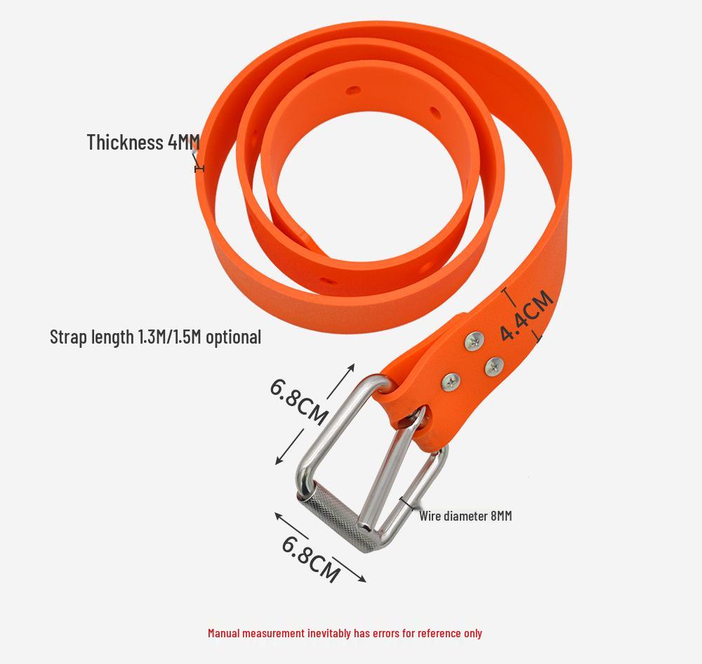 Adjustable Silicone Quick-Release Scuba Dive Belt with Lead Blocks