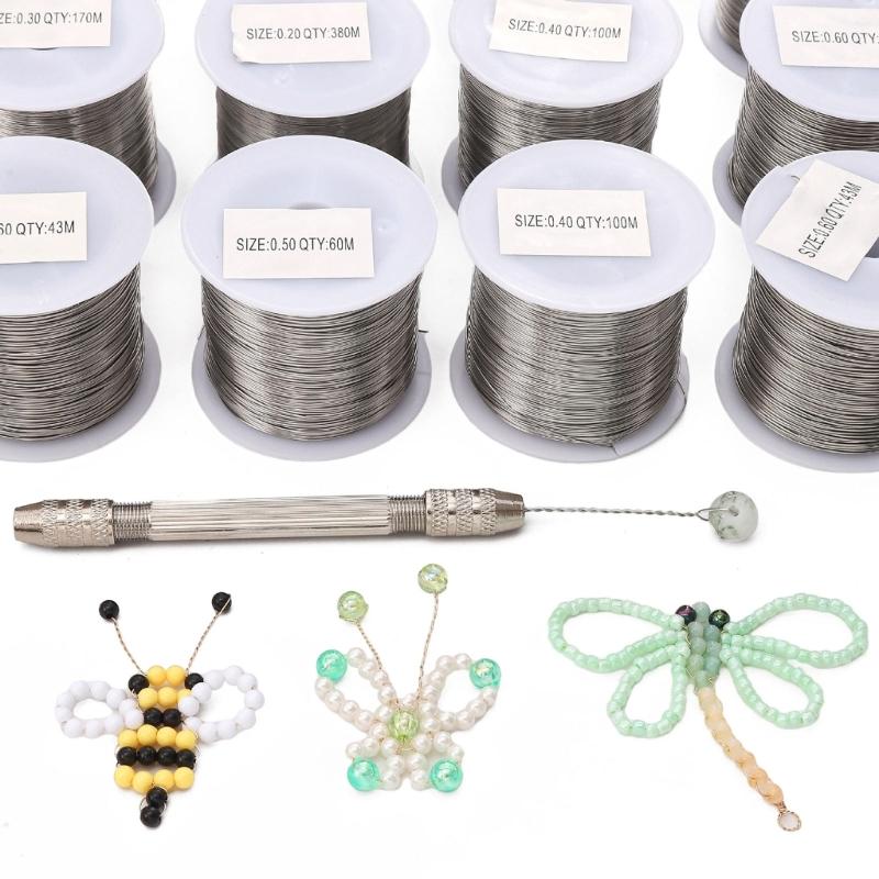 0.2/0.3/0.4/0.5/0.6mm Wire Flexible Metal Wire Alloy Texture for Jewelry Making and Sculpting Suitable for Craft Project