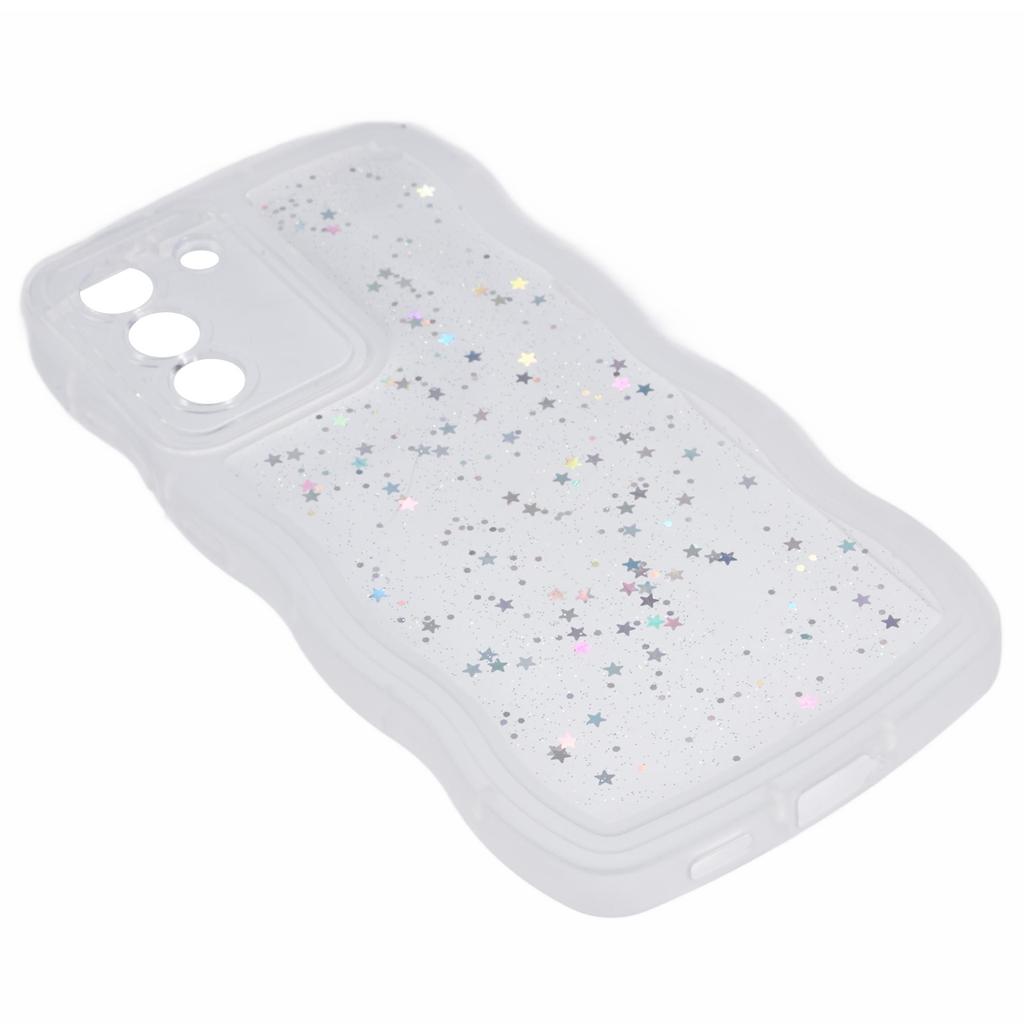 JTW Series for Samsung Galaxy S21 FE 5G Case Wave Frame Curly Shape TPU Epoxy Phone Cover