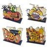 Seasonal Home Accents Halloween Wooden Napkin Holder, Ghost Pumpkin Decorative Tabletop Tissue Dispenser, Gift for Paper Storage Organizer Holiday