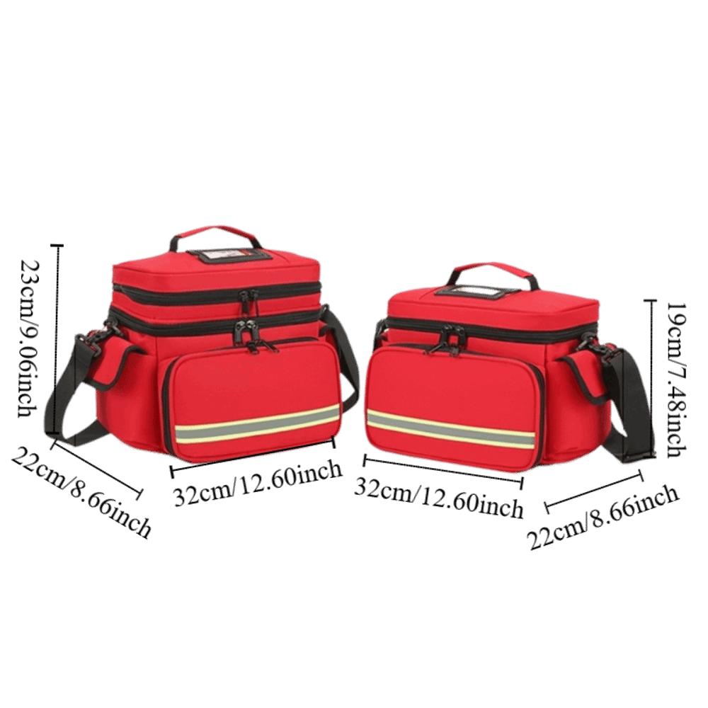 Empty Double Layer Medicine Bag Emergency Rescue First Responder Organizer  Home