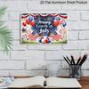 2D Flat Metal Sign for US Patriotic Fans, Vintage Happy Fourth of July Aluminum Tin Sign, Patriotic Wall Decor for Independence Day, Wall Art for Man