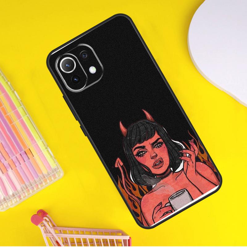 Lovely Bad Devil Girl Cover For Xiaomi 14 Ultra 13 11T 12T 13T 14T Pro POCO X7 X6 Pro X3 X5 F3 F5 M6 F6 Pro Case
