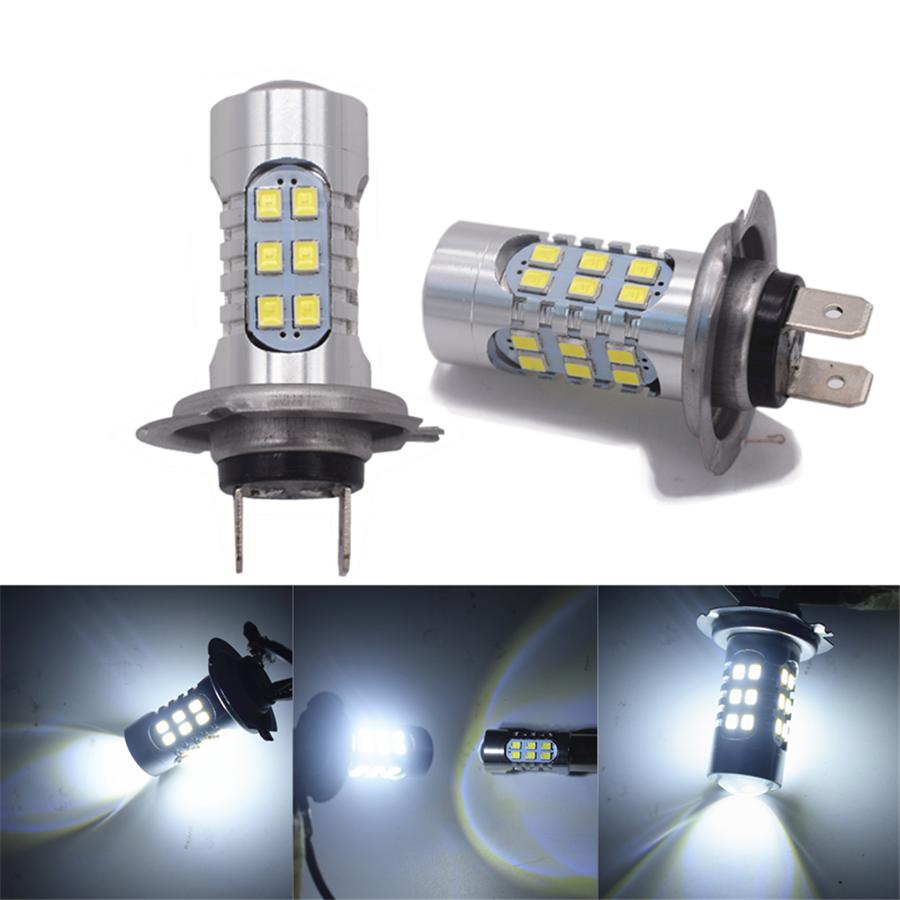 No Error Hid White H7 27Smd Led Bulbs Daytime Running Light Kit Decoder Canbus Load Resistor Decoders For Bmw 3 5 Series