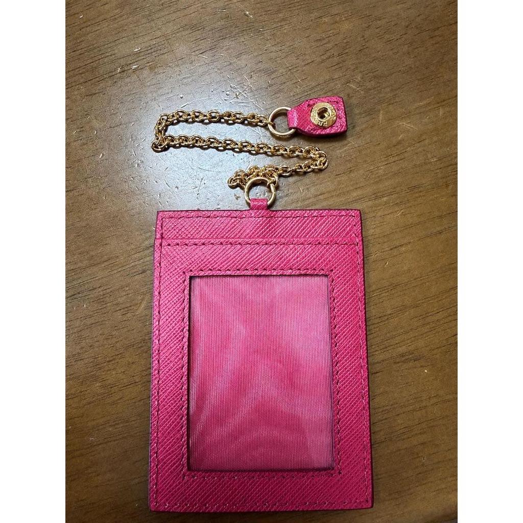 Used PRADA Saffiano Long Wallet Pink, Complete Accessories