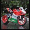 1/12 Ducati 1199 Panigale Alloy Racing Motorcycle Model Diecast Metal Toy Street Sports Motorcycle Model Sound and Light Childrens Gift