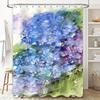 Watercolor Blue Hydrangea Shower Curtain for Bathroom Decor Extra Long Size 72x84in Customizable with Your Design