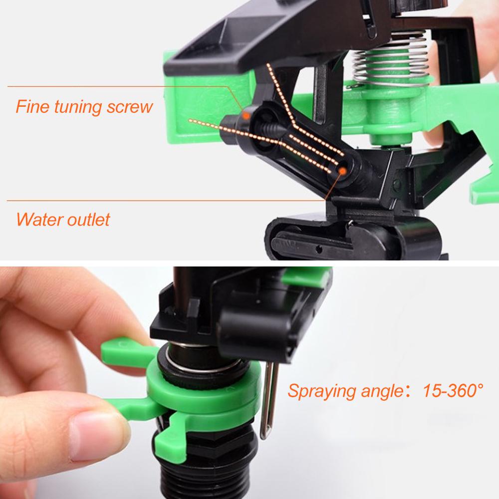 Lawn Sprinkler, Garden Plant Watering Tripod Water Sprinklers for Garden Lawn Yard, Ground Rocker Arm Nozzle Automatic 360 Degree Rotating, Irrigatio