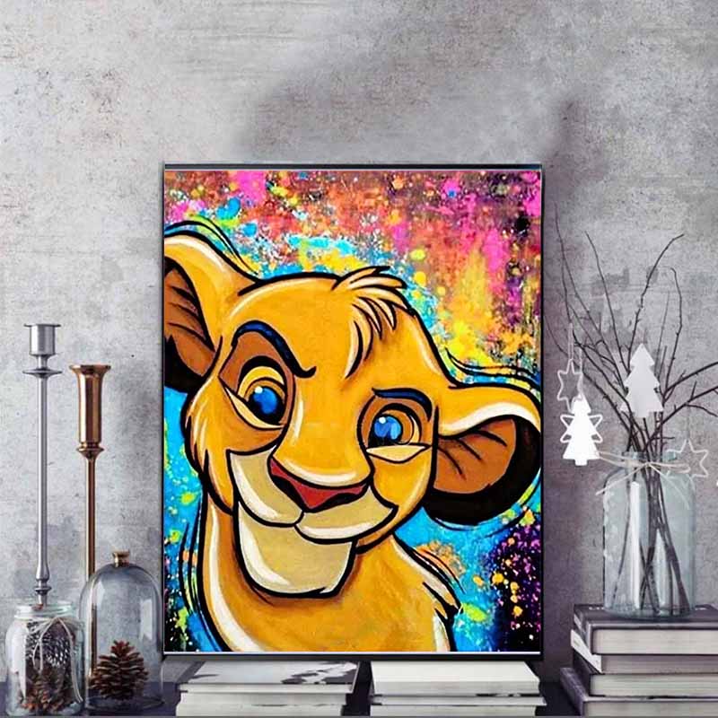 Disney Diamond Painting 5D The Lion King Simba Cartoon Movie Cross Stitch Embroidery Craft Gift Home Decor