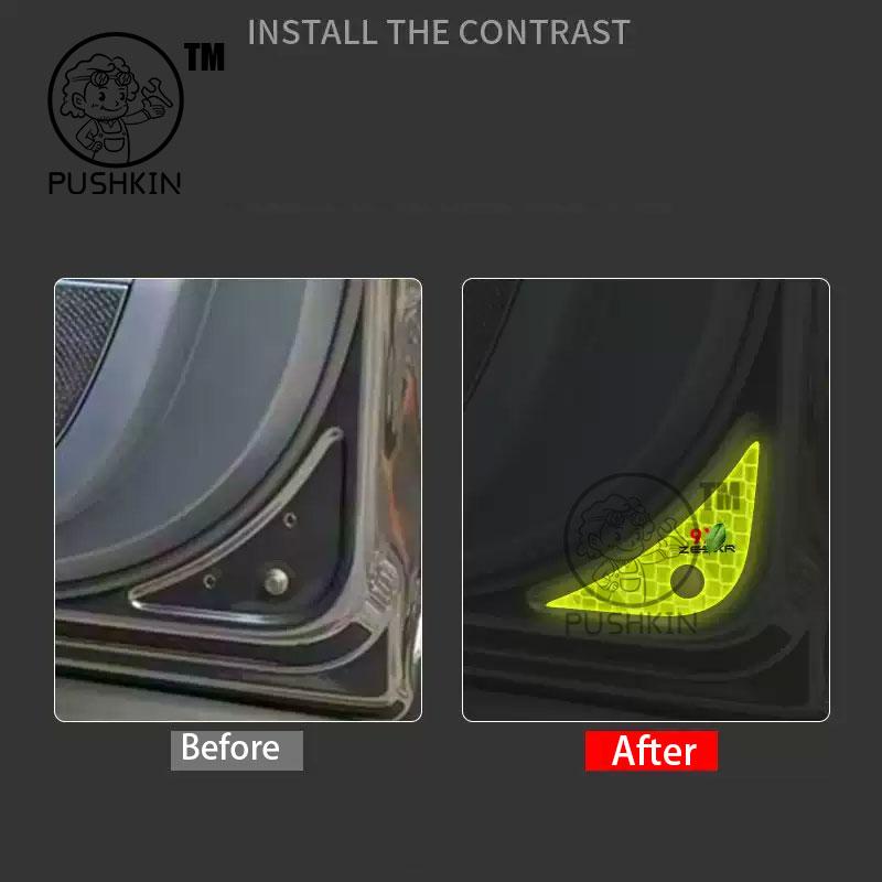 For ZEEKR 9X 2025 2026 car interior parts Anti rear collision warning sticker for front bumper of door accessories