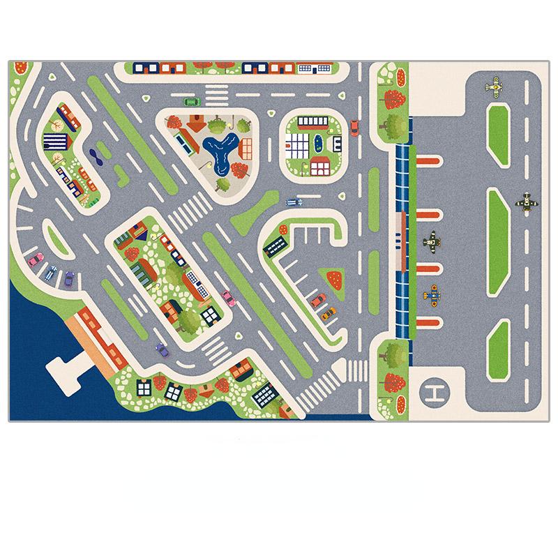 Cartoon Kinderzimmer Dekoration Rutschfeste Teppiche Nordische Teppiche für Wohnzimmer Zuhause Waschbarer Teppich Große Fläche Krabbelmatte für Babys