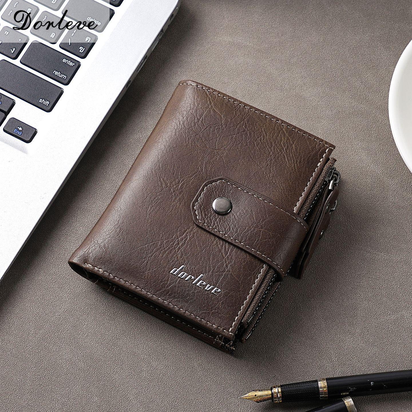 Новый мужской вертикальный кошелек-монетница на молнии с отделениями для карт