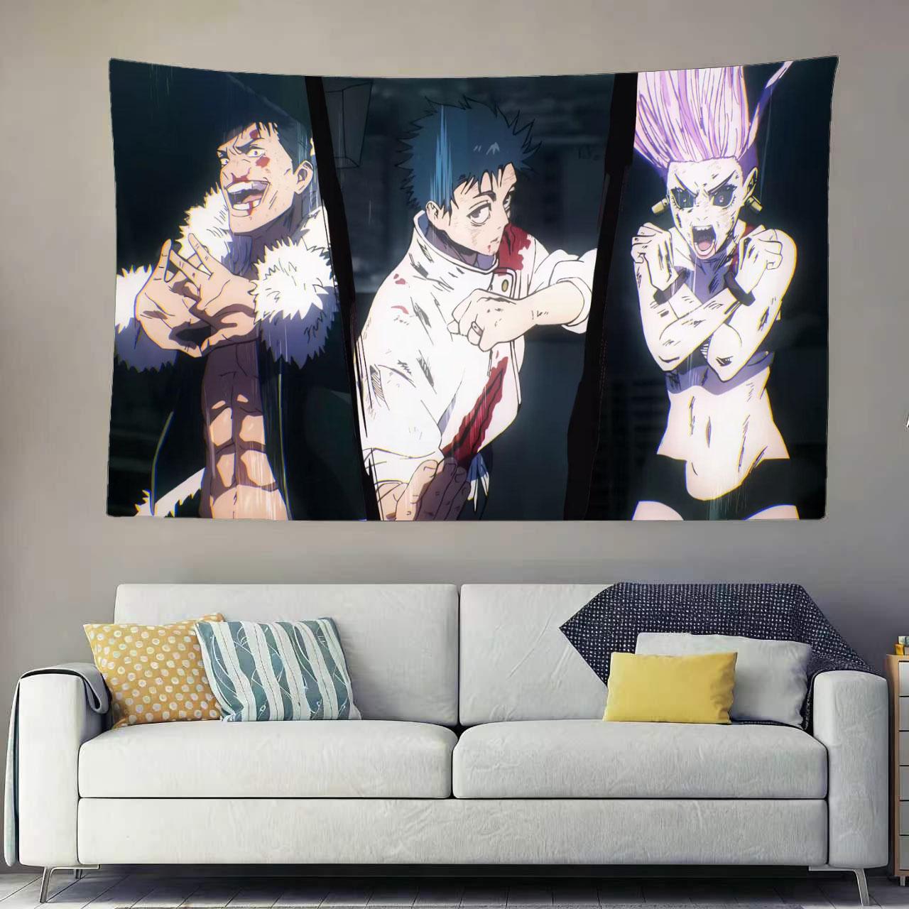 

Anime Tapestry Jujutsu Kaisen Yuta Okkotsu Death Row Battle Theme Wall Hanging Anime Fan Room Aesthetic Decoration 74x94cm(29x37in)