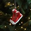 Santa Claus Christmas Elf Pendant Shiny Red Merry Christmas Decor  Holiday Party Decor