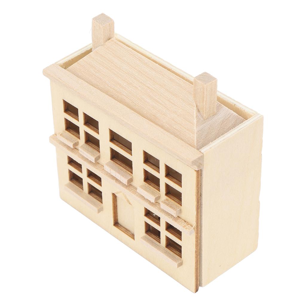 1:12 Miniature Dollhouse Villa House DIY Ornament Child Doll Furniture Toy Wooden House Villa Model
