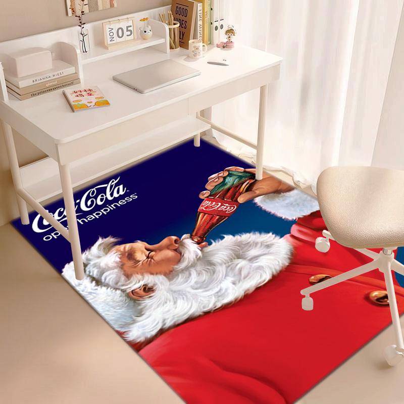 Christmas Gift Halloween Themed Cola Beverage Coca Cola Carpet Is Suitable for Living Room and Bedroom Doormats Office Balcony Decorative Carpet V26
