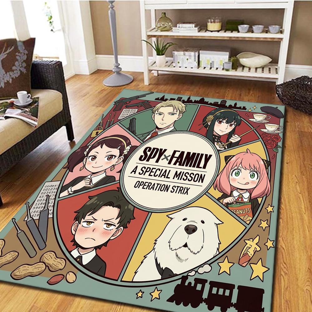 SPY FAMILY Living Room Carpet, Bedroom Decor, Home Cool Movie Mat Play Floor Mat -HE57