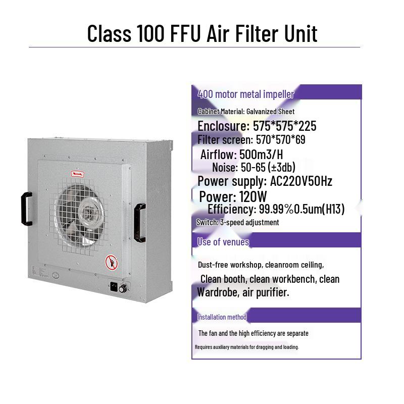 Class 100 Cleanroom FFU Fan Unit with Air Purifier Filter