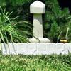 Imitation Stone Garden Fence Garden Landscaping Edging Border Panel Decorative Plastic Retaining Border with Stake for Flower Bed Path Lawn Outdoor