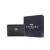 Coach Card Case 10 Gold Horse And Carriage Logo Flip Crossgrain Leather Wallet Women Wallet Black CH487-IMBLK
