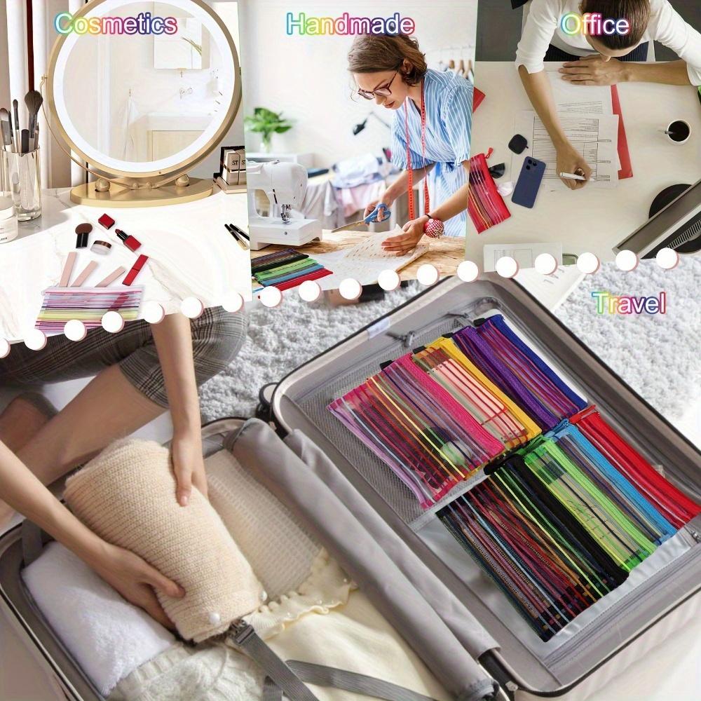 10/5pcs Mesh Zipper Pouches - Versatile Travel & Office Storage Bags, Mesh Zipper Pouches with Drawstring Closure, Makeup Mesh