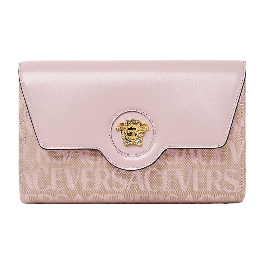 

Versace Allover La Medusa Logo Pattern Jacquard Adjustable Shoulder Strap Mini Crossbody Bag Women Bags Pink 1000814-1A07951-2N77V Basic Set (Bag+Dust Bag)