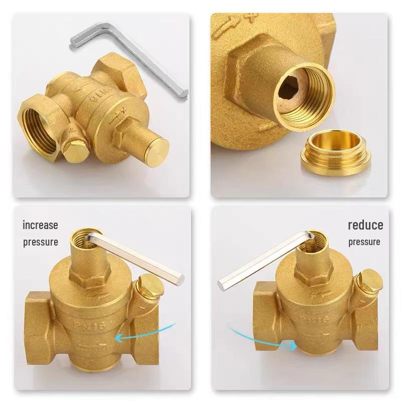 Brass Pressure Reducing Valve - Piston Type, 4 Points DN20