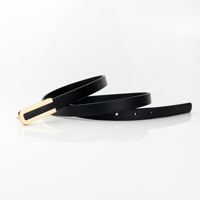 Women Waist Belts Minimalist Pin Buckle Pu Leather Thin Belt Female Waistband For Jeans Dresses Pants