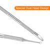 Uxcell Nagelhautschieber Metall Nagelhautschieber Entferner Werkzeug mit Schleifpapier für und Nagelkunst 2-teiliges Set, beidseitig 100/180 Körnung, Maniküre,