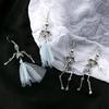 1 Pairs Vintage Skull Skeleton Dangle Earrings Exaggerated Horror Goth Punk Long Women Earrings Party