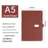 Business A5 Faux Leather Buckle Notebook - Office Stationery for Meeting Minutes and Work Notes.