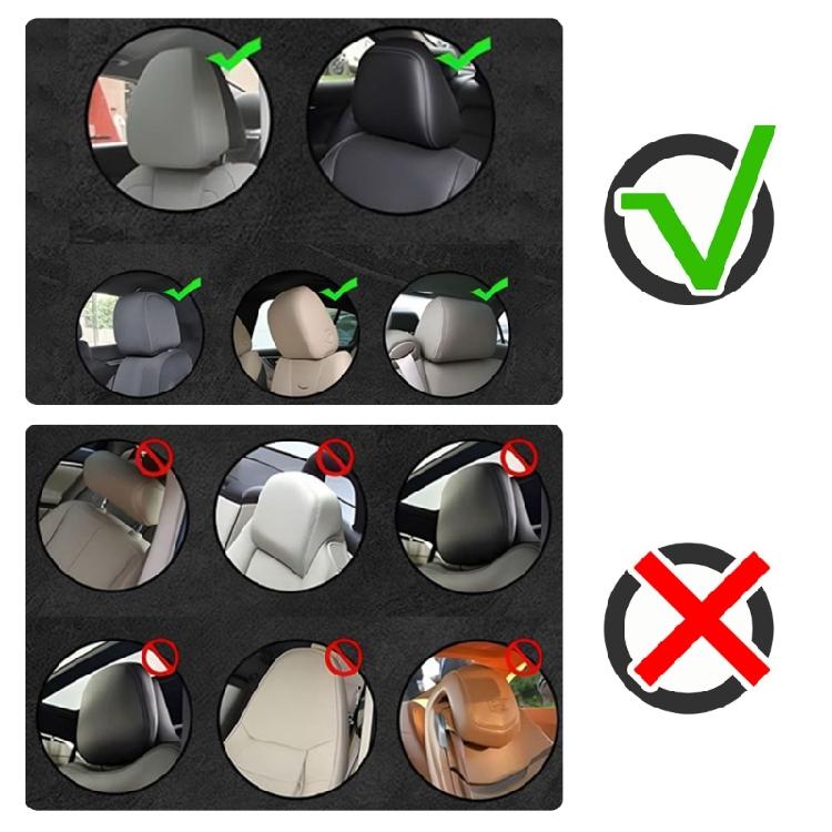 Coprisedili Poggiatesta per Auto Disegnati con Audaci Faccine di Halloween Copri Poggiatesta, Tessuto Elastico Cuscino Umoristico