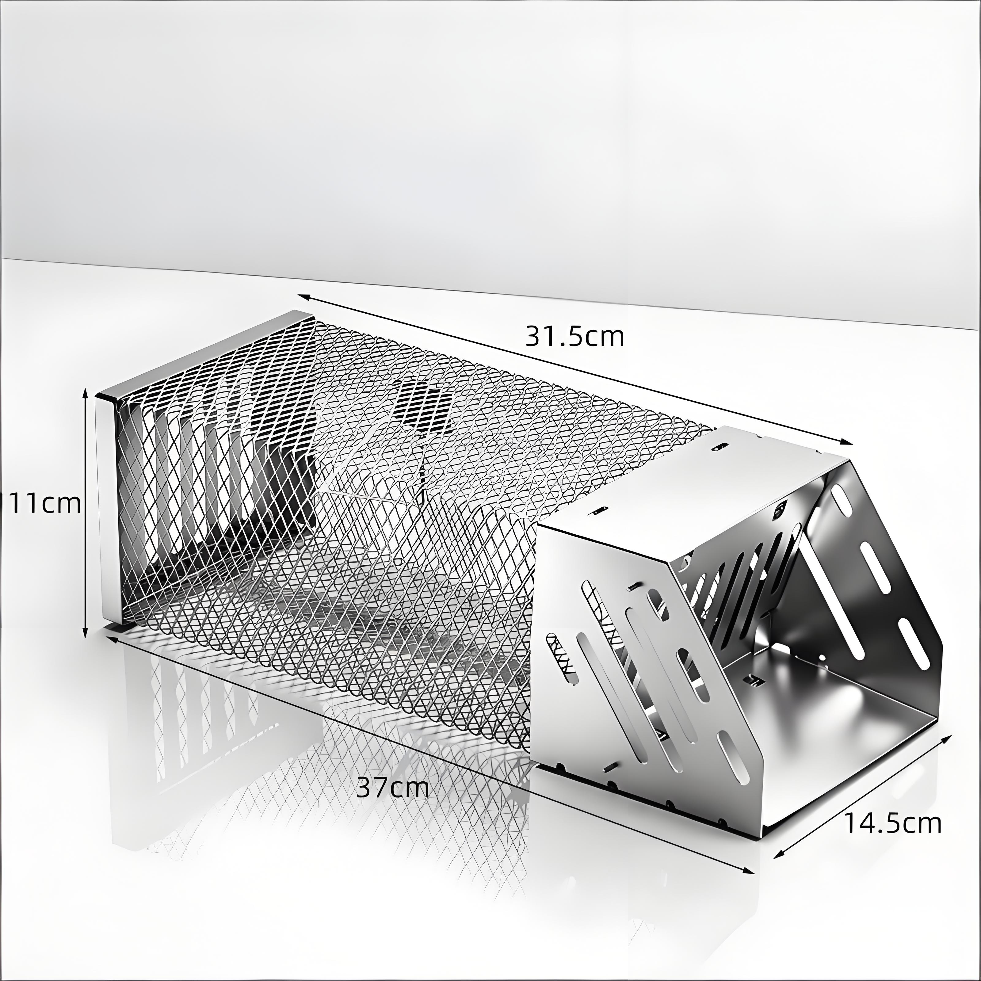 Humane Rat Trap, Automatic Cycle Mouse Trap, No Kill Live Mouse Catch, Mice Trap Cage for Indoor and Outdoor Small Animal серебряный