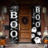 VIKAMA Halloween BOO Vertical Porch Banner Ghost Spider Web Door Flag Outdoor Yard Home Party Decoration