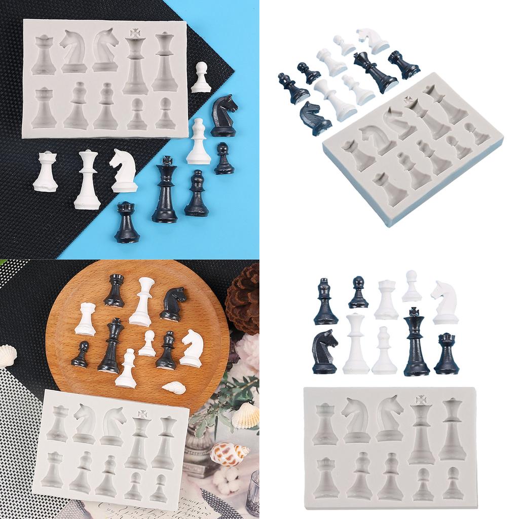 International Chess Silicone Mold Epoxy Resin Mold Chocolate Candy Jewelry Making Handmade Artcraft Mold Nonstick