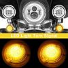 1156 Rear LED Turn Signal Insert Lights for Dyna Touring Street Road Glide 883 Amber