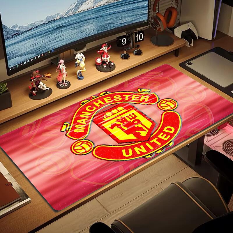 Man Utd2 Print Cushion Non-slip Laptop Tablet Big Mousepad XXL Mat Mini PC Playmat With Lock Edge