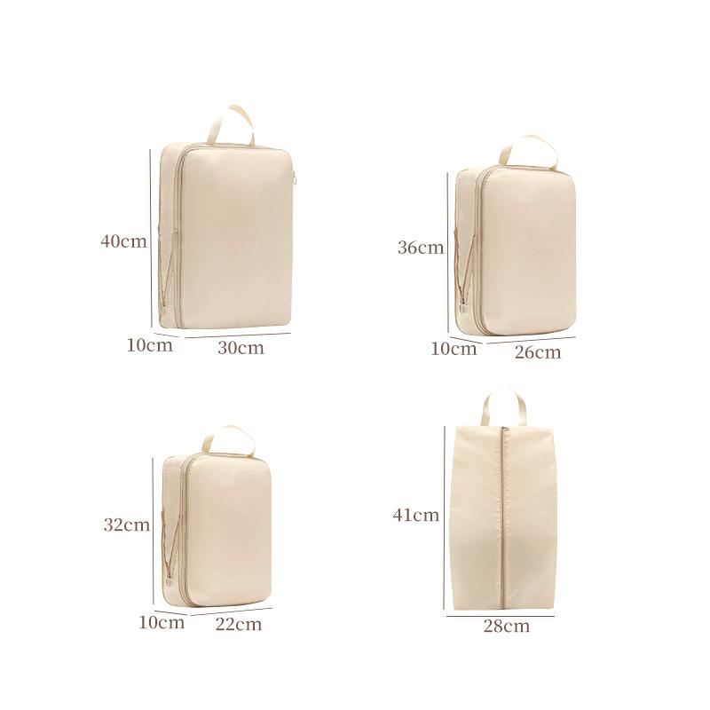 4Pcs Compressive Travel Storage Bags Thick Zipper Storage Bags Travel Accessories Travel Organizer Bags