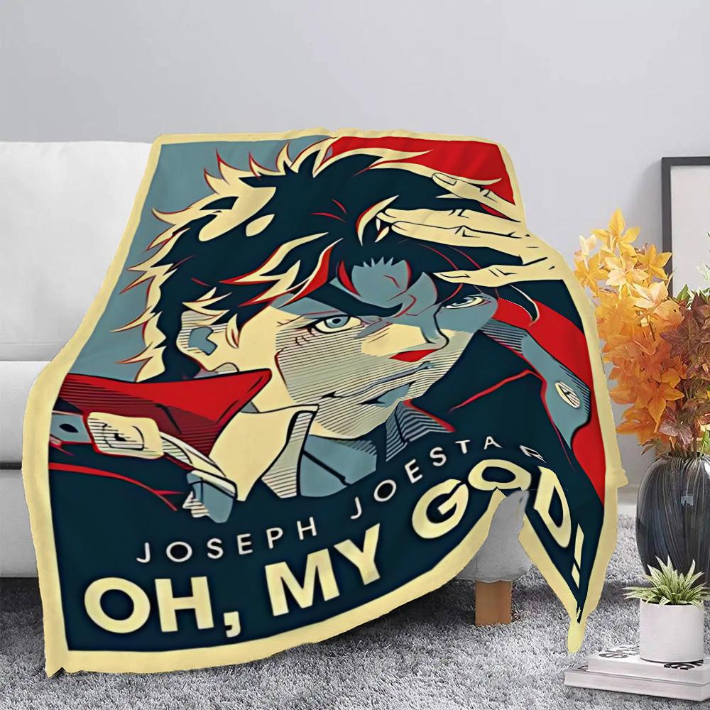 Anime JoJo's Bizarre Adventure Printed Blanket Picnic Blankets Warm Blanket Soft and Comfortable Home Travel Birthday Gift