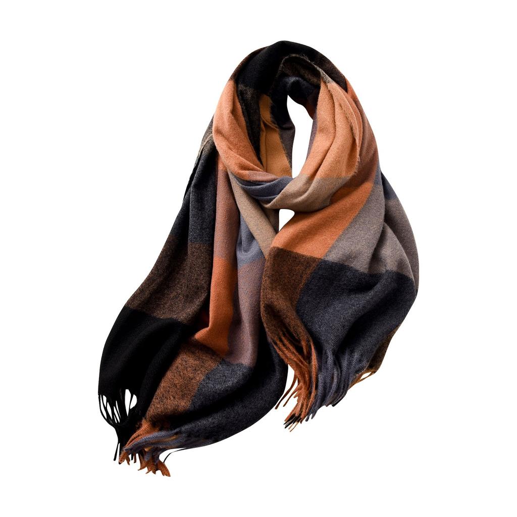 Scarf Striped Plaid Large Shawl Elegant And Winter Warm Scarf