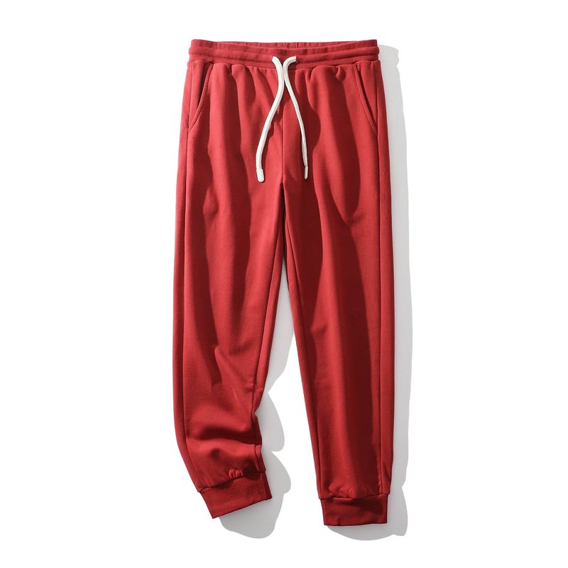 Foreign Trade Export Balance Men's Casual Pants Spring and Autumn New Loose Slub Cotton Trendy Elastic Waist Sports Pants Men's Trousers