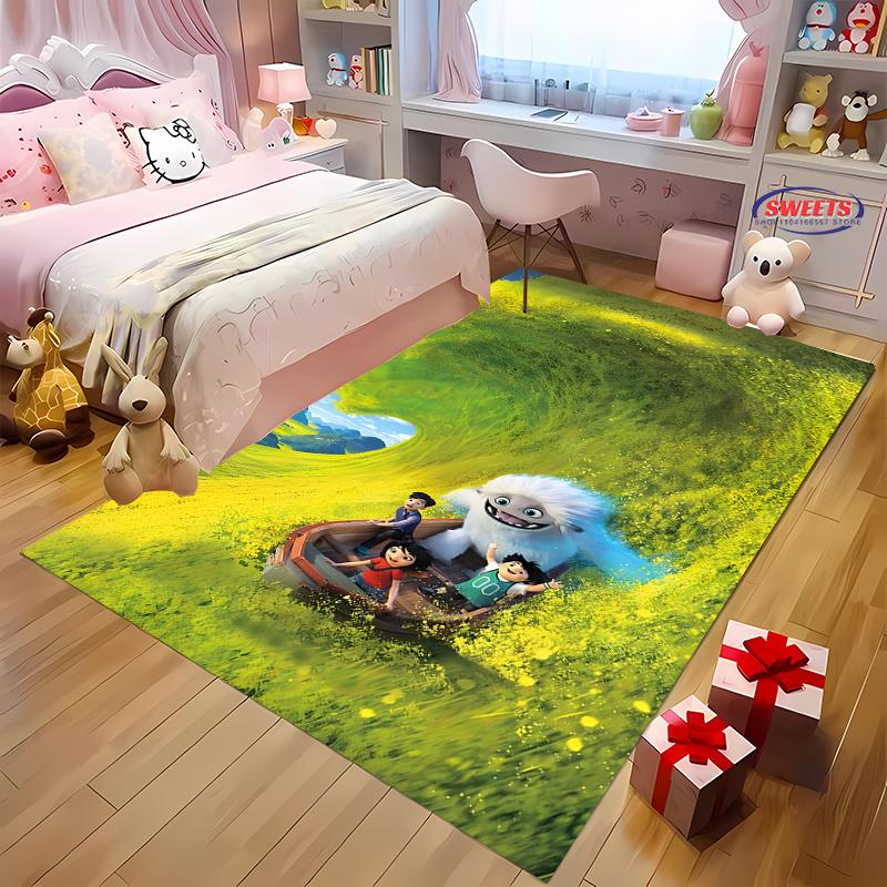 

15 Sizes A-Abominable Burnish and Yi Cartoon Print Rug Mat for Living Room Bedroom Game Room Entrance Hall Home Art Decor Rugs 40x60cm (16x24in)