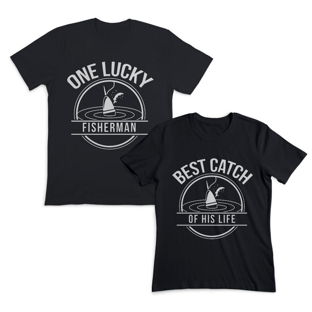 Valentines Day Couples Matching Outfits 1 Lucky Fisherman Best Catch of His Life S