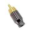 2Pcs Gold Plated RCA Plug Jack Soldering Speaker Audio Connector  Headphone Jack