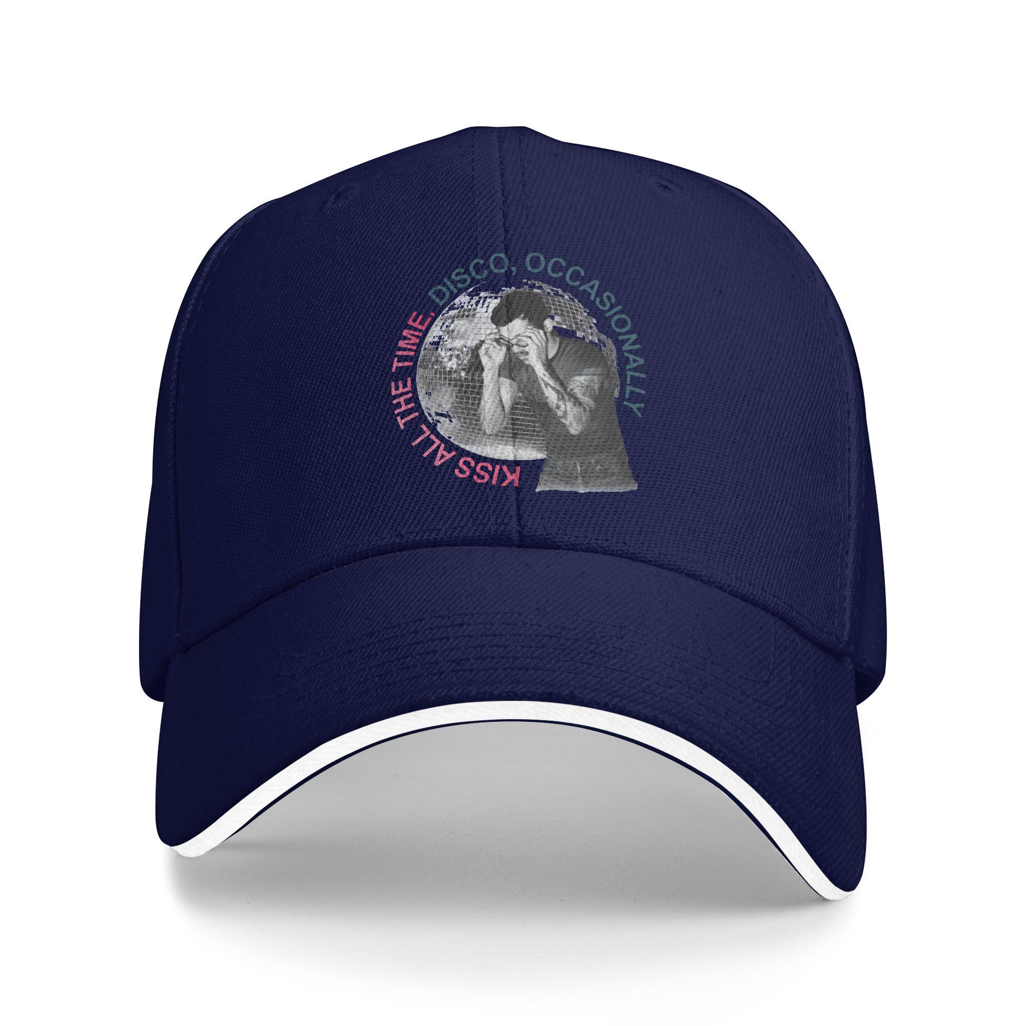 

Kiss All The Time Sun Baseball Cap 2026 Music Summer Classic Trucker Hat For Couple Women Running Hippie Baseball Caps as picture темно-синього кольору