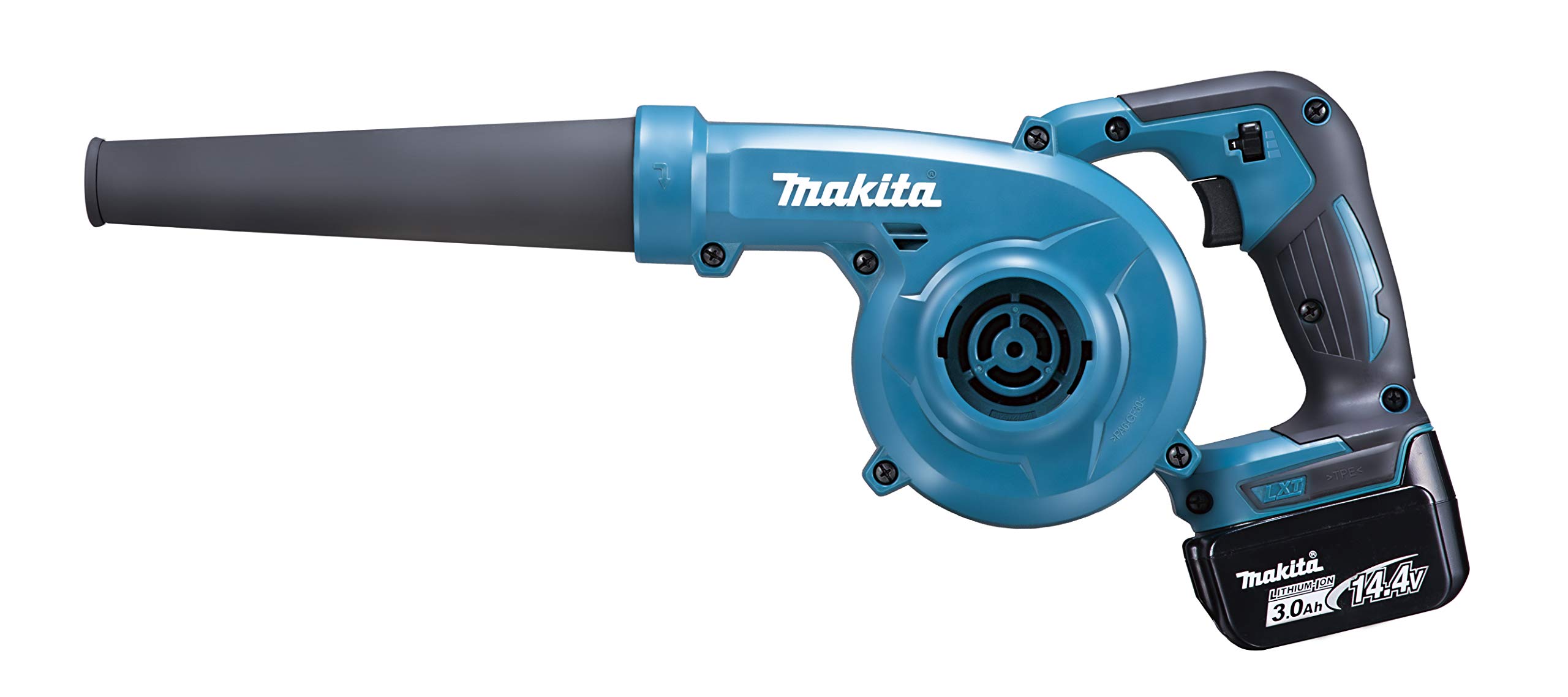 

Makita Rechargeable Blower 3Ah with Battery and Charger UB144DRF 14.4V синій