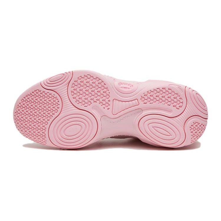 Anta Irregular 2 Sports Fashion Comfortable Non-Slip Wear-Resistant Mid-Top Kids Basketball Shoes Kids Basketball Shoes Pink Blue 322321102H-8