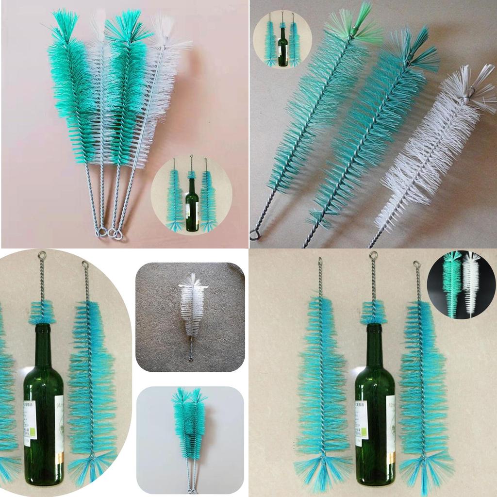Versatile Bottle Cleaning Brush With Sturdy Nylon Bristles Ideal For Wine Beer And Milk Bottles Long Handle