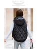 Gilet Matelassé à Capuche pour Femme Automne/Hiver 2024, Court Gilet Matelassé
